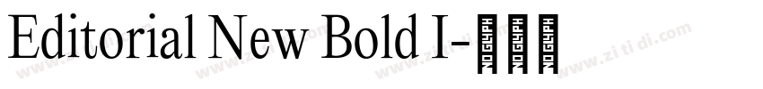 Editorial New Bold I字体转换